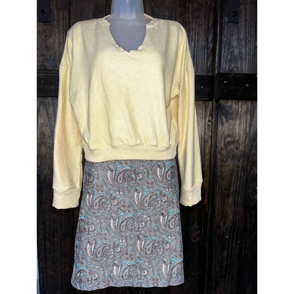 By Project Social T (PST) Gold/Yellow Short Midriff Sweater Size Medium